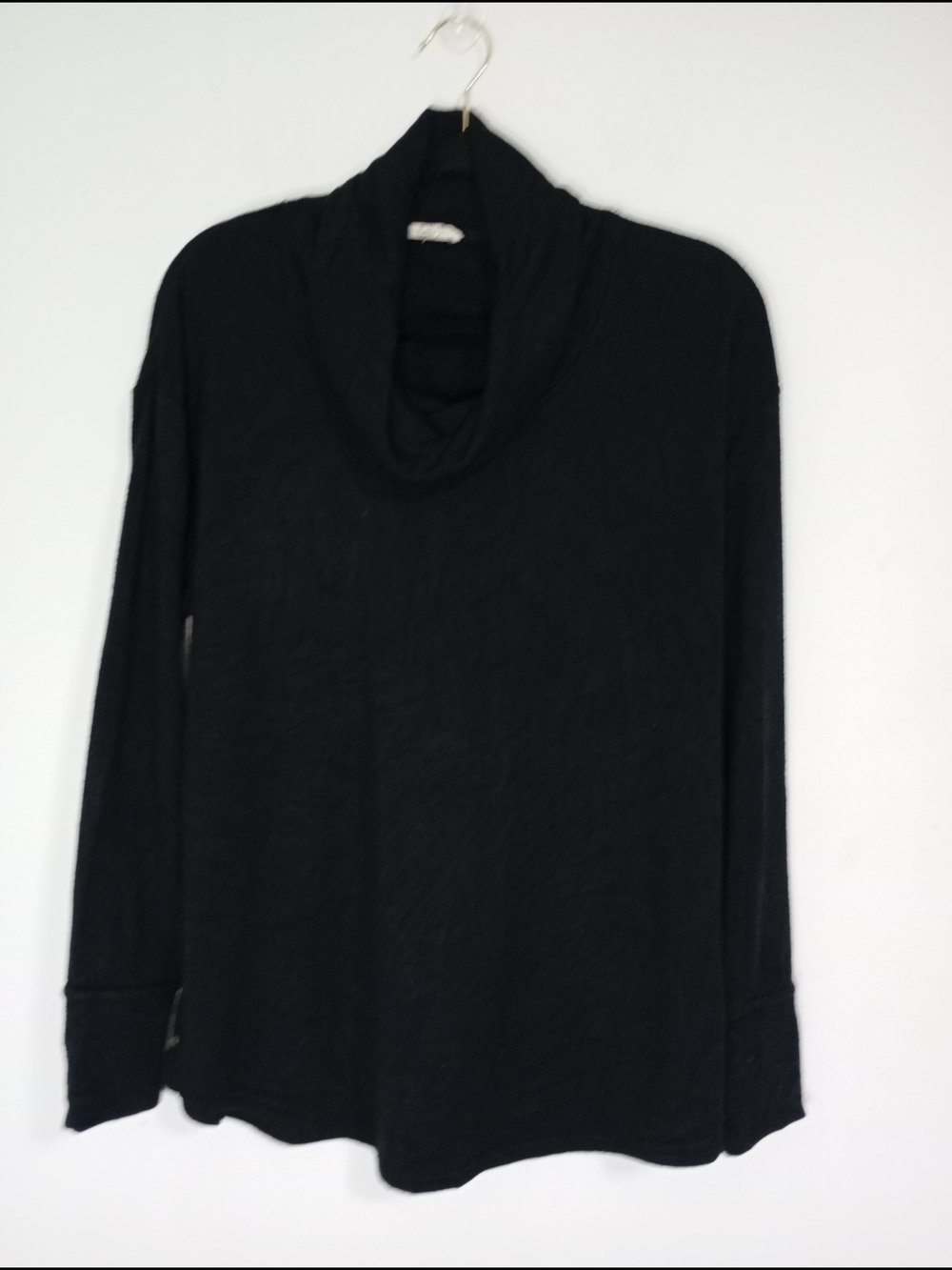 Jane and Delancey Black Cowl Neck Pullover Sweater Size L Women's